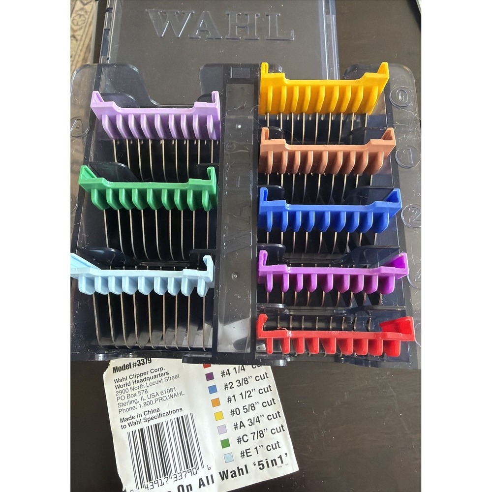 Wahl Pet Grooming 5-in-1 Stainless Steel Attachment Comb Set (Model #3379)